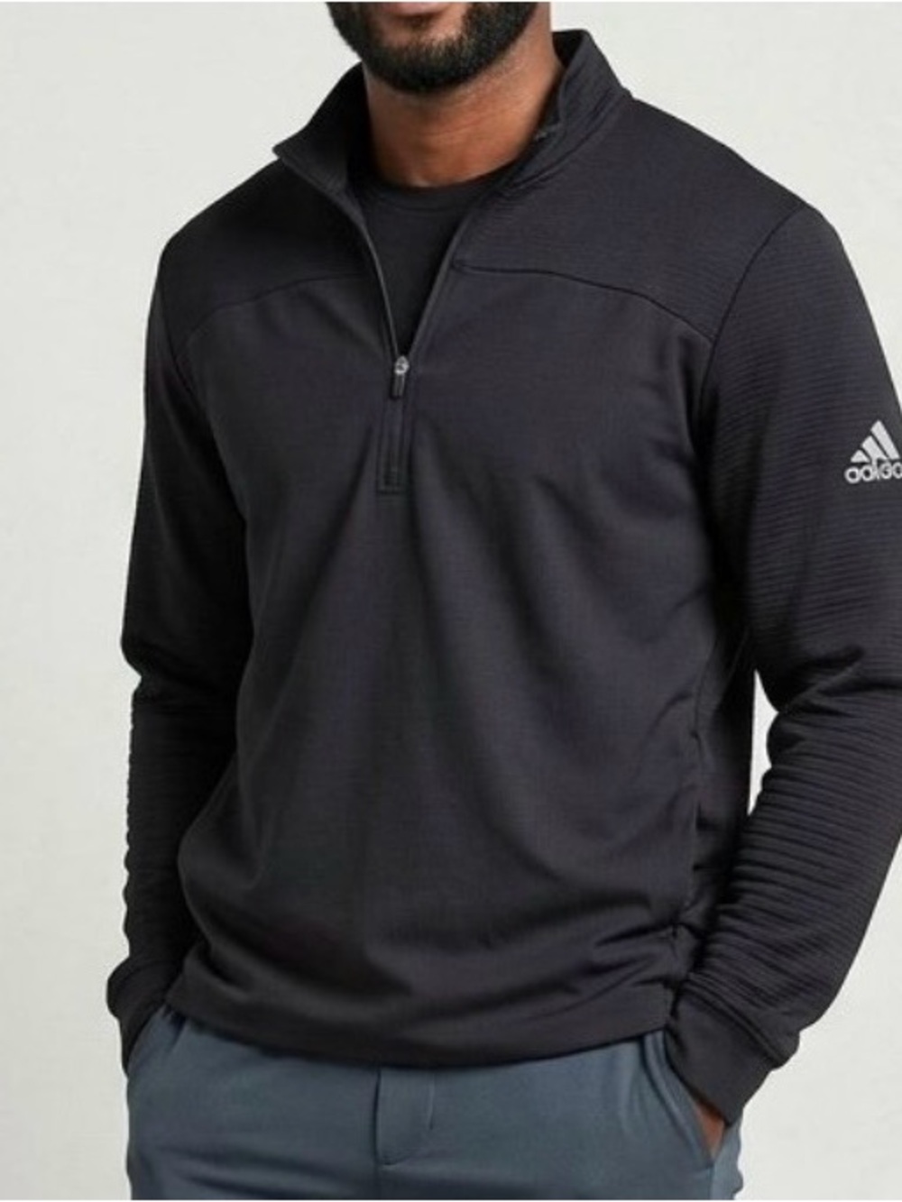 ADIDAS GOLF Men's COLD.RDY‎ NOVELTY Full Zip Up Jacket Black Sz L
